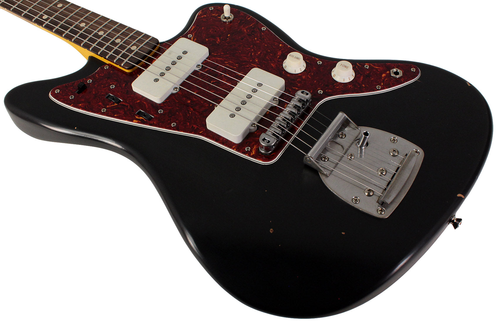 Nash JM63 Jazzmaster Guitar, Black, Light Aging - Image 4