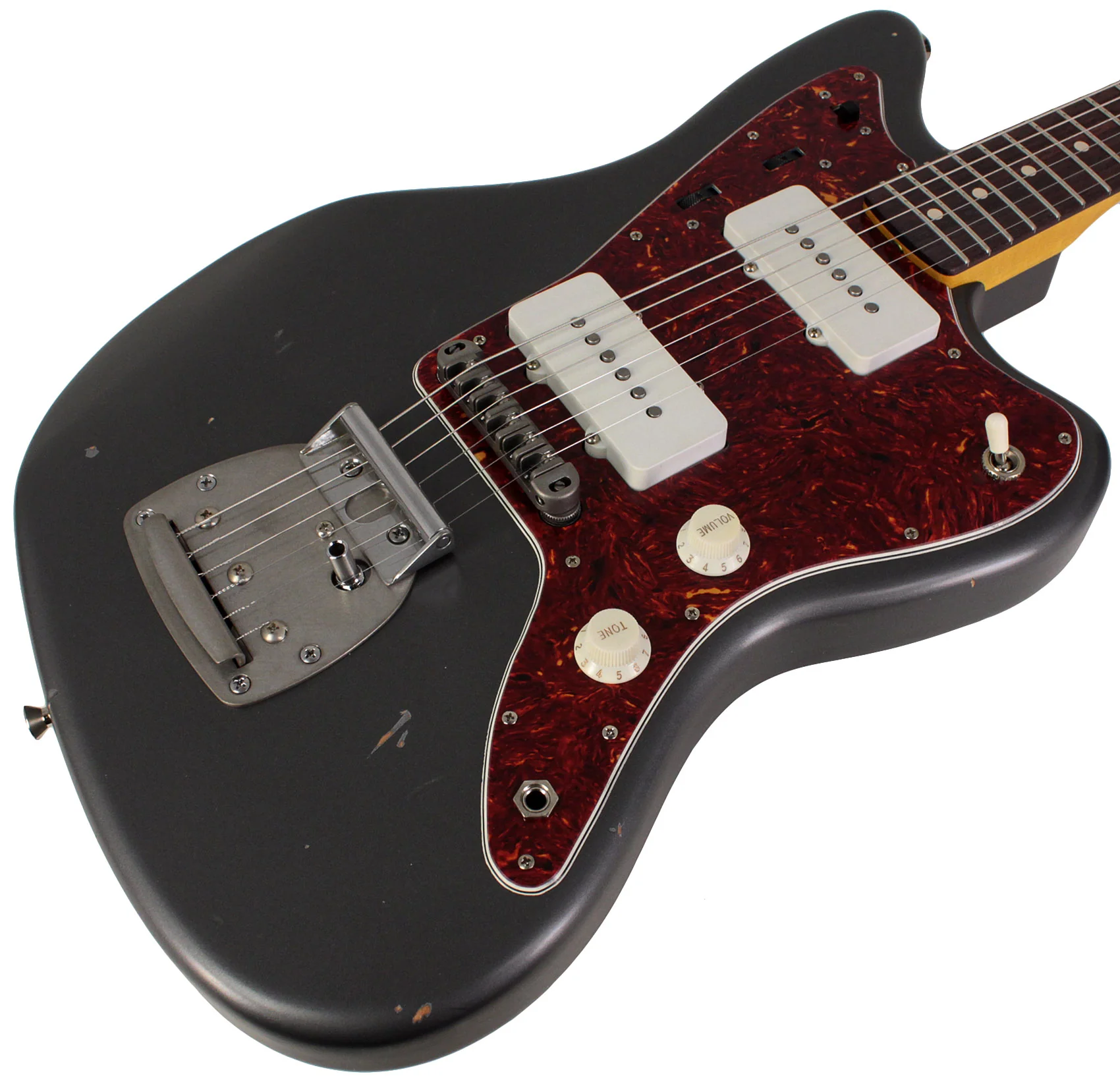 Nash JM63 Jazzmaster Guitar, Charcoal Frost Metallic, Light Aging - Image 2