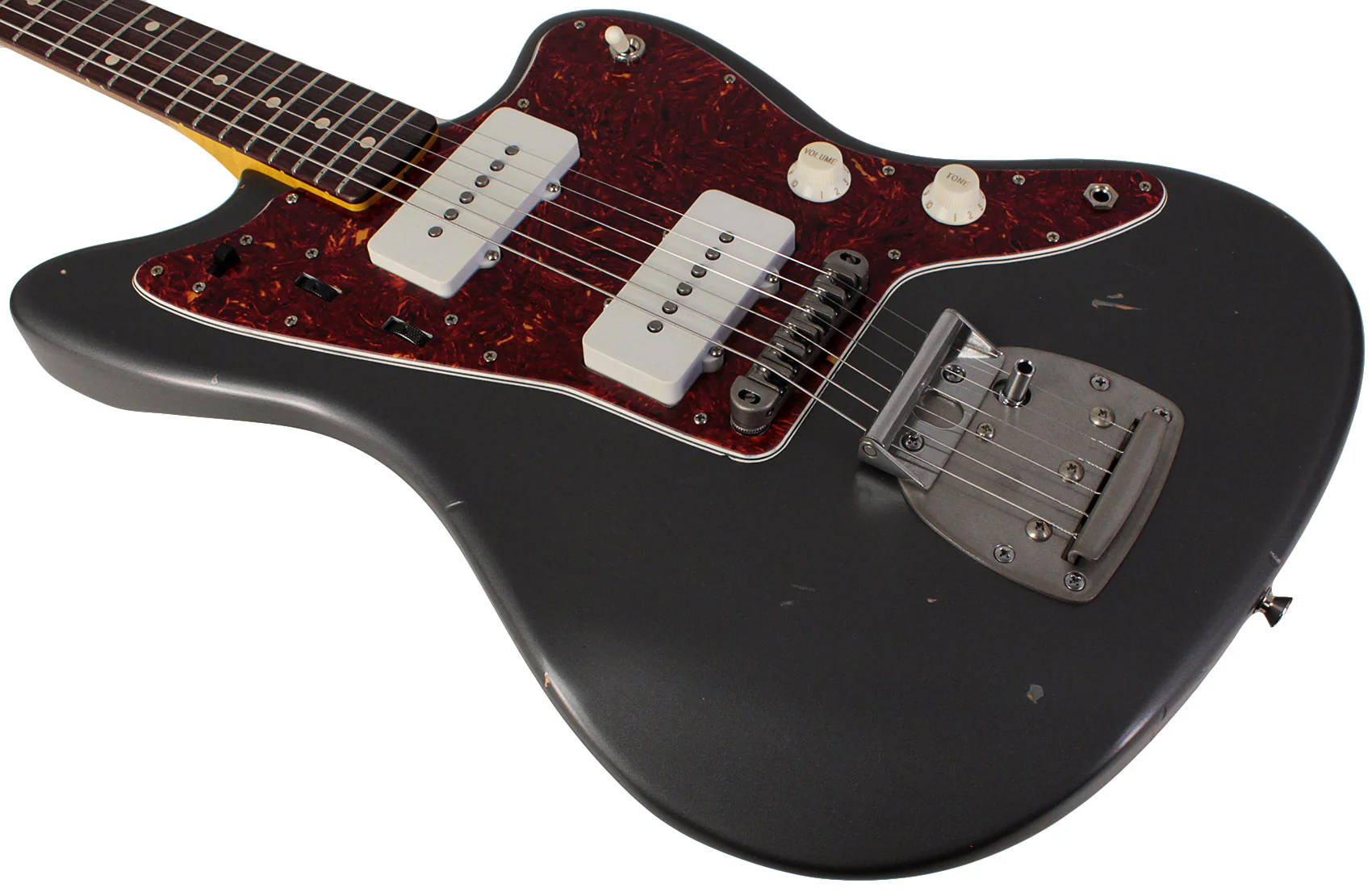 Nash JM63 Jazzmaster Guitar, Charcoal Frost Metallic, Light Aging - Image 4