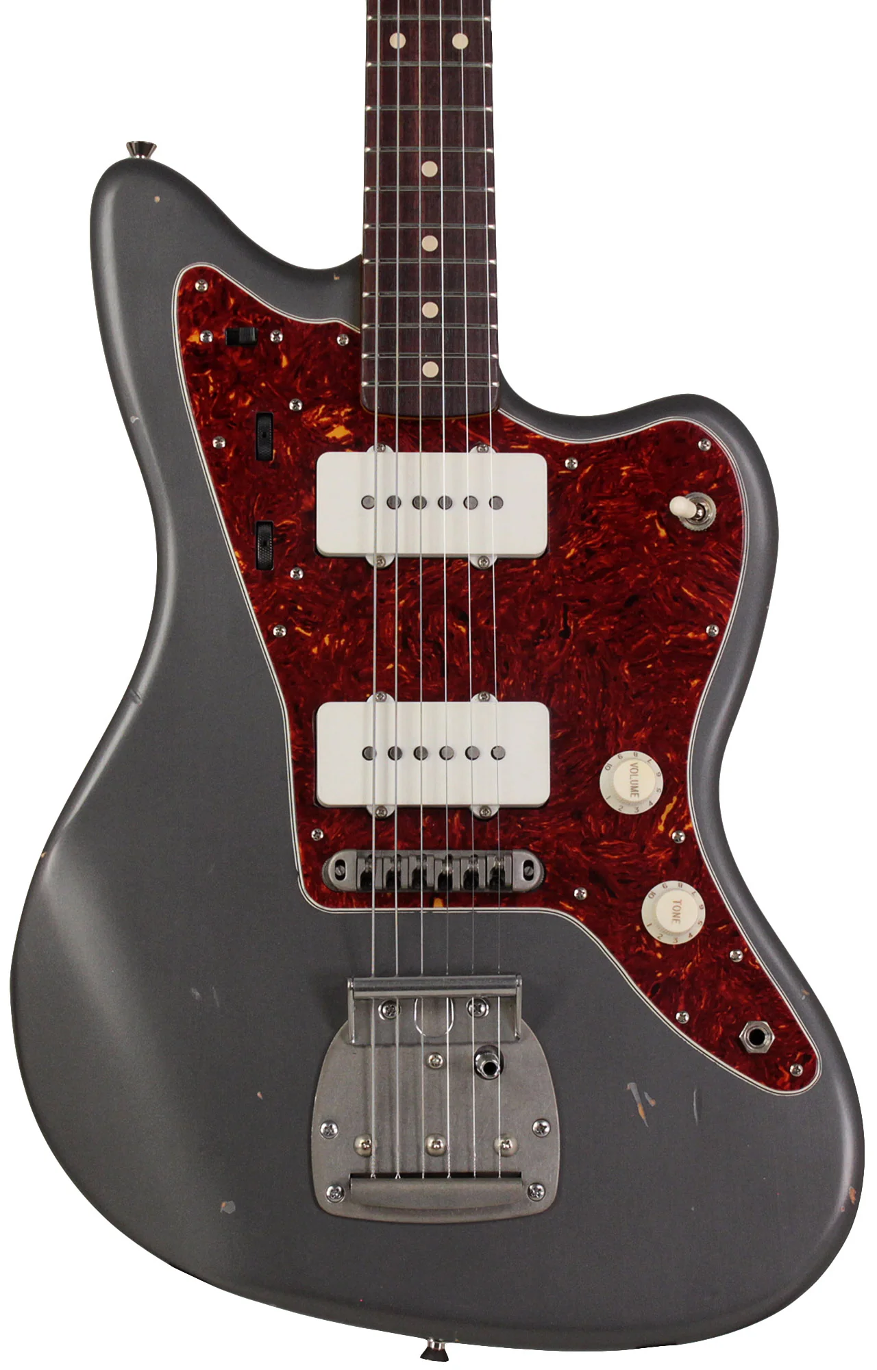 Nash JM63 Jazzmaster Guitar, Charcoal Frost Metallic, Light Aging - Image 5