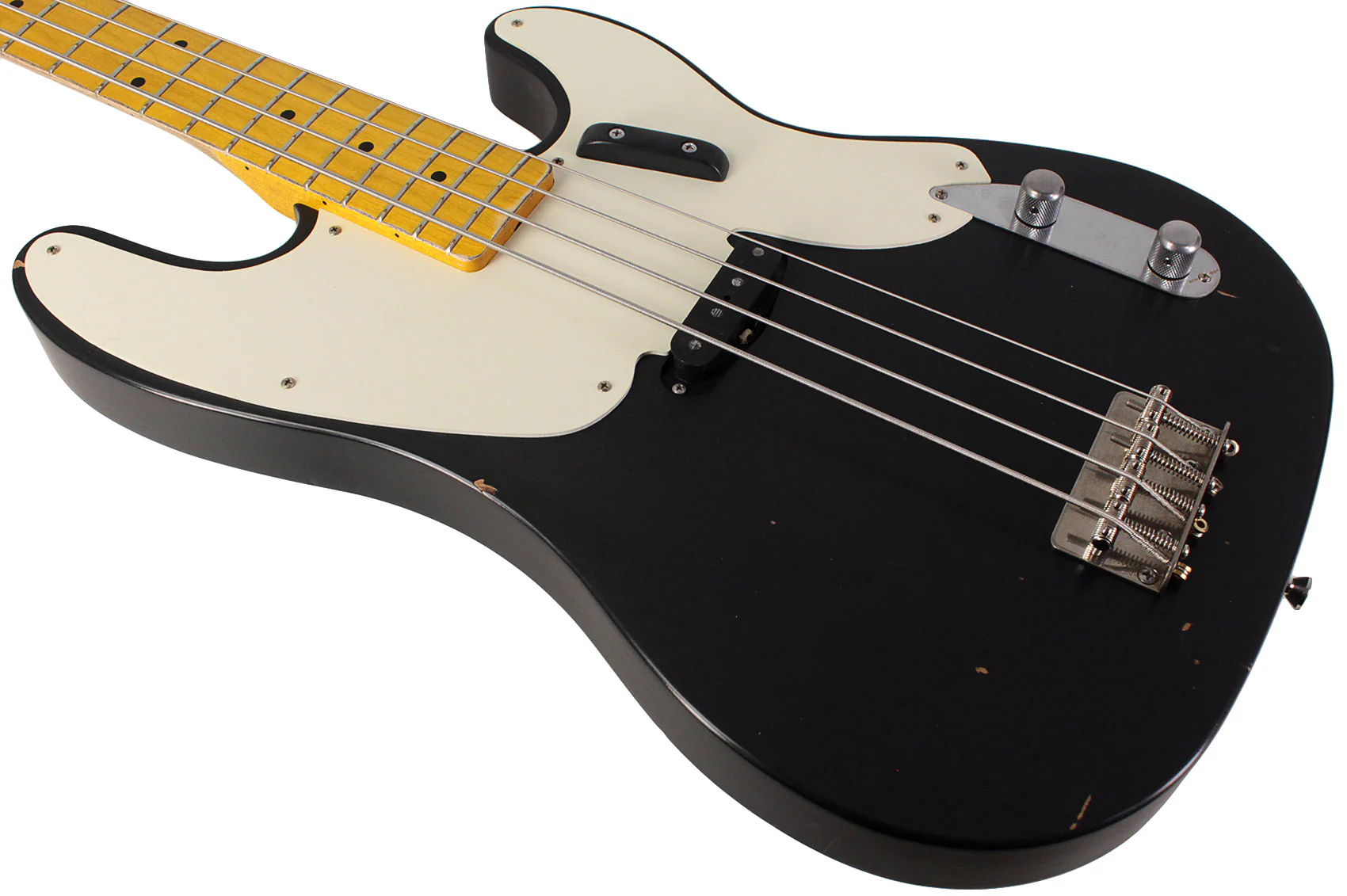 Nash PB52 Bass Guitar, Black, Light Aging - Image 4