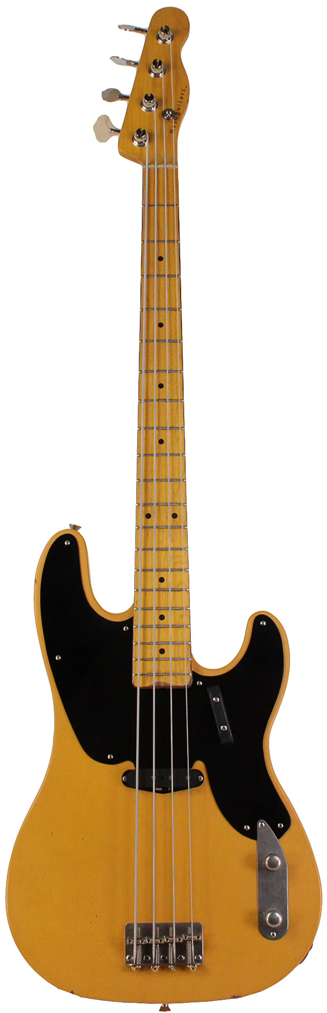 Nash PB52 Bass Guitar, Butterscotch Blonde, Light Aging