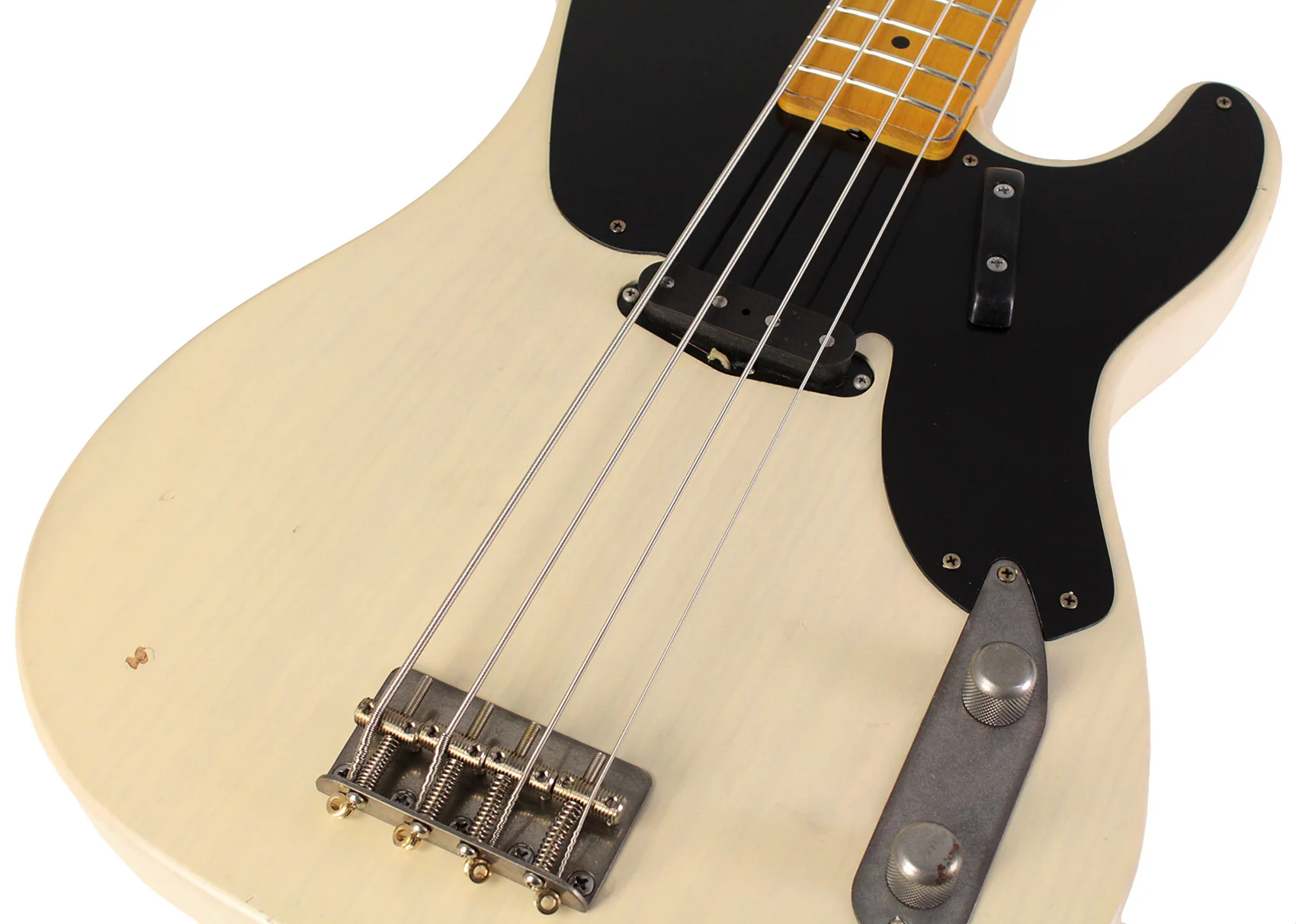 Nash PB52 Bass Guitar, Mary Kaye White, Light Aging - Image 3