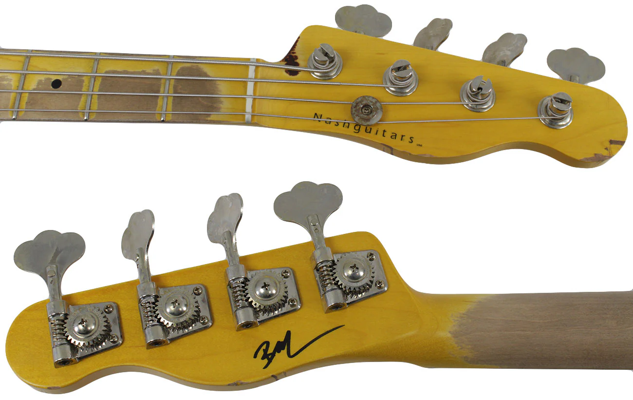 Nash PB55 Bass Guitar, 3-Tone Burst, Heavy Aging - Image 8
