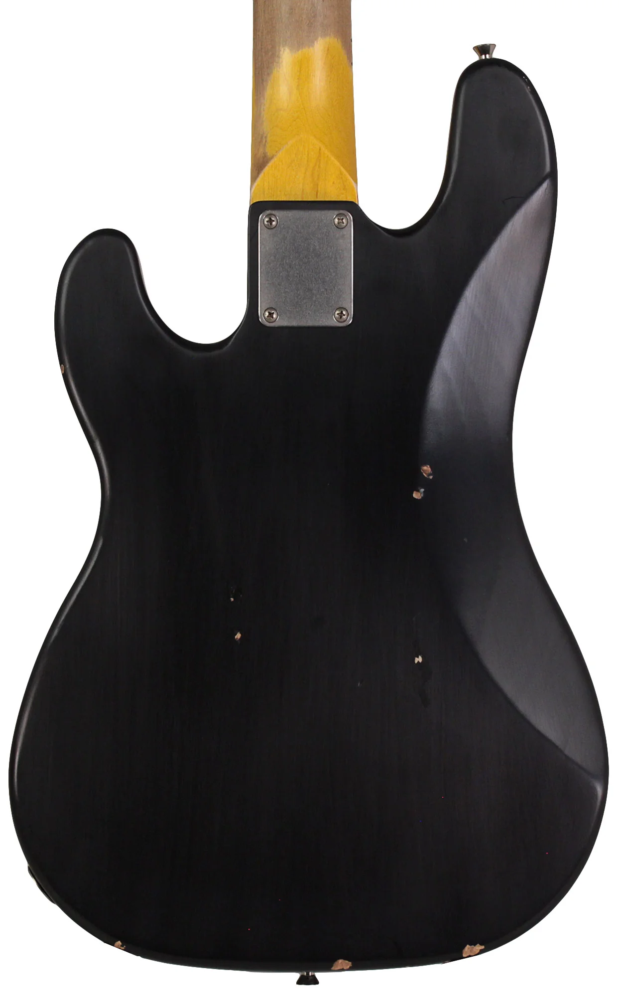 Nash PB55 Bass Guitar, Ash, Black, Light Aging - Image 6