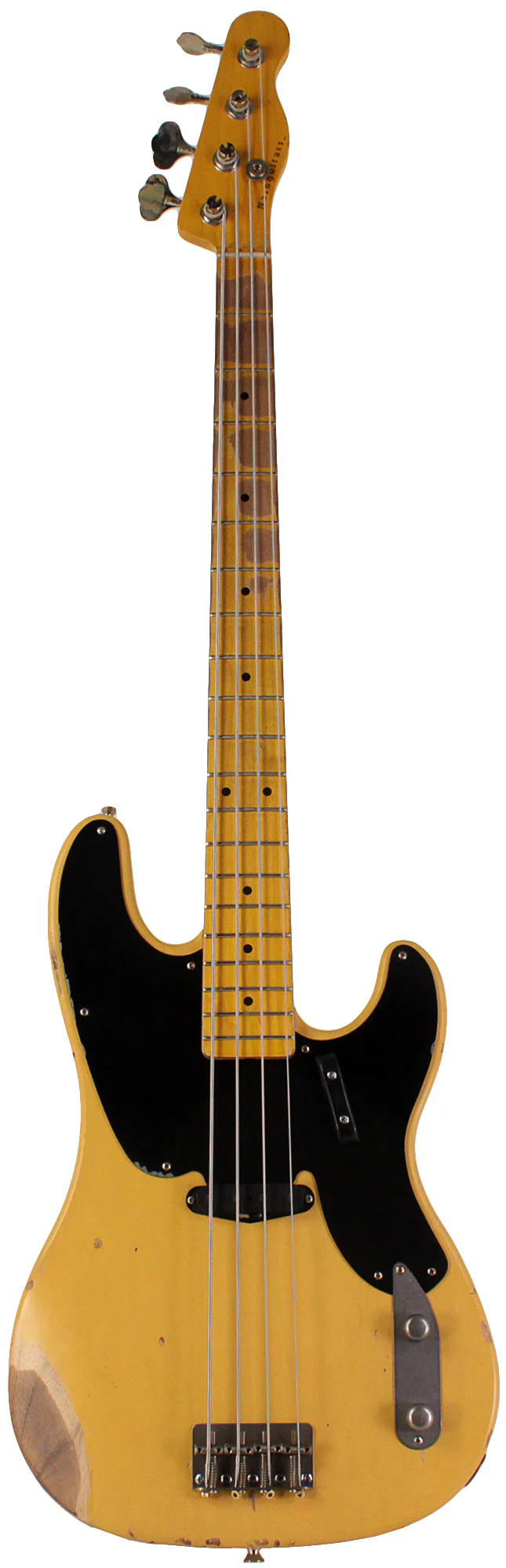 Nash PB55 Bass Guitar, Butterscotch Blonde, Medium Aging
