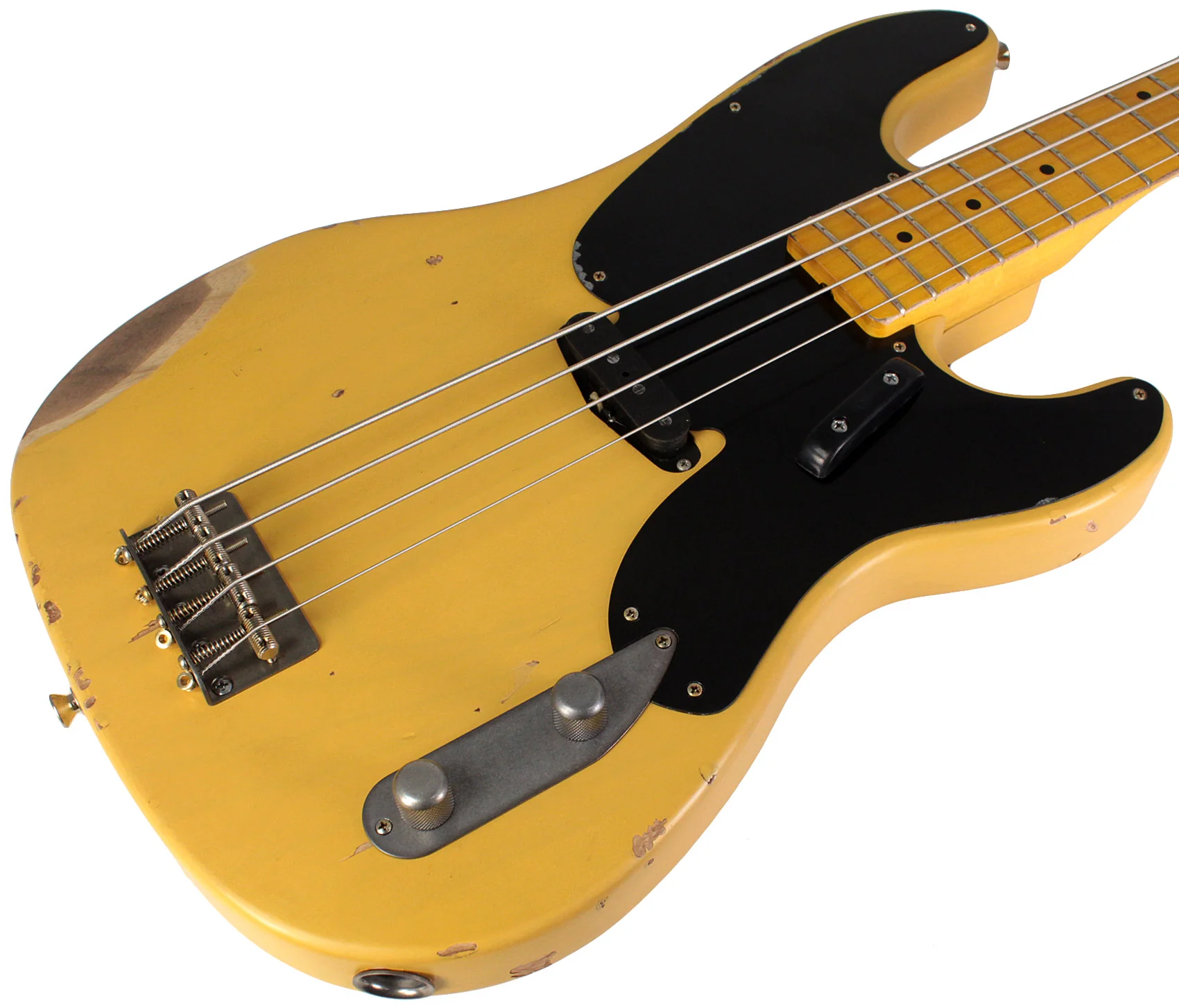 Nash PB55 Bass Guitar, Butterscotch Blonde, Medium Aging - Image 2