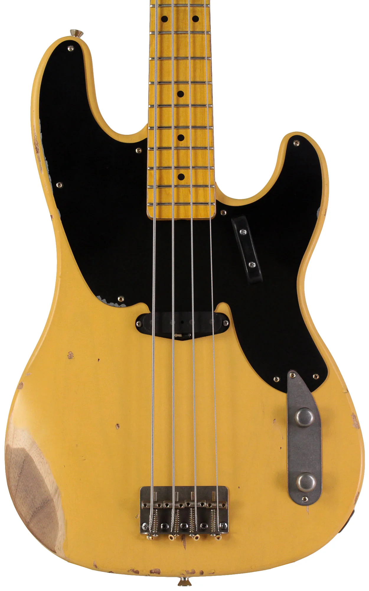 Nash PB55 Bass Guitar, Butterscotch Blonde, Medium Aging - Image 5