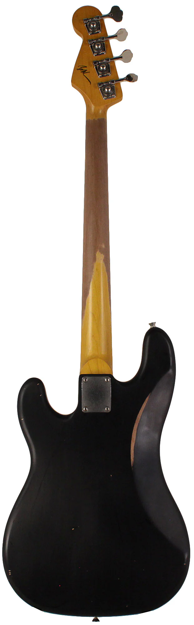 Nash PB57 Bass Guitar, Black, Gold Anodized PG, Light Aging - Image 7