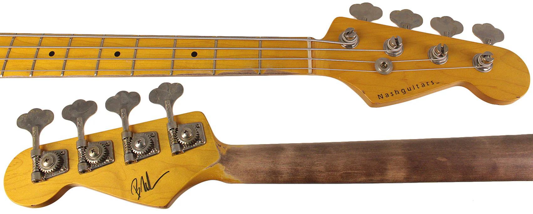 Nash PB57 Bass Guitar, Teal, Gold Anodized Pickguard - Image 8