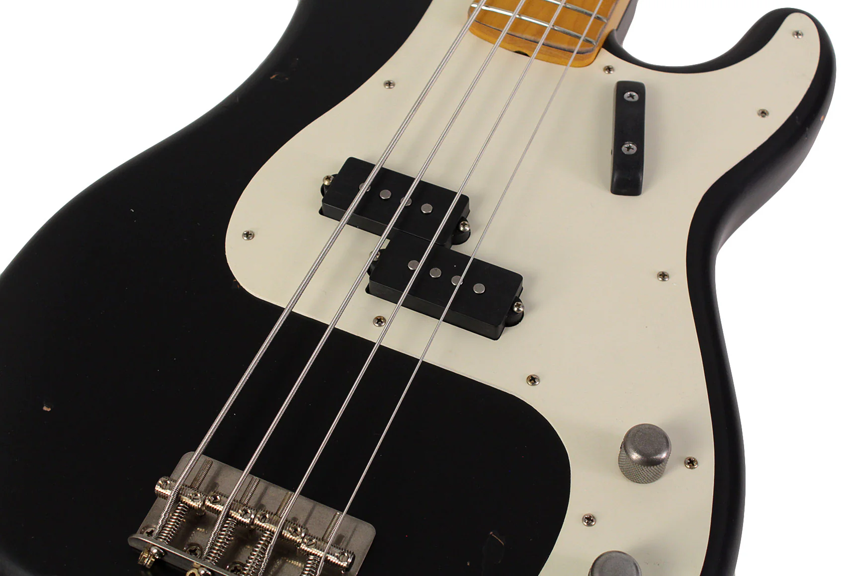 Nash PB57 Bass Guitar, Black, Light Aging - Image 3