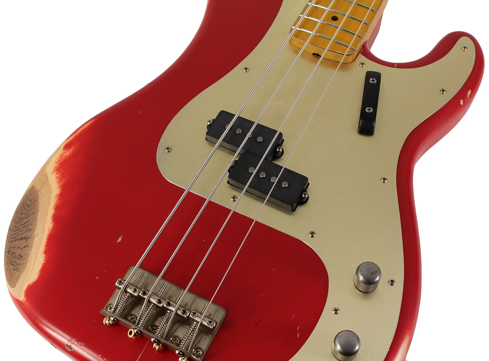 Nash PB57 Bass Guitar, Dakota Red, Light Aging, Ash - Image 3