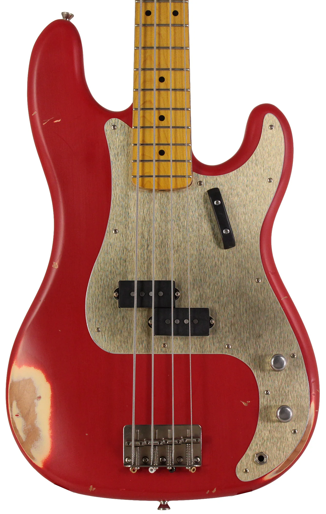 Nash PB57 Bass Guitar, Dakota Red, Matching Headstock, Medium Aging - Image 5
