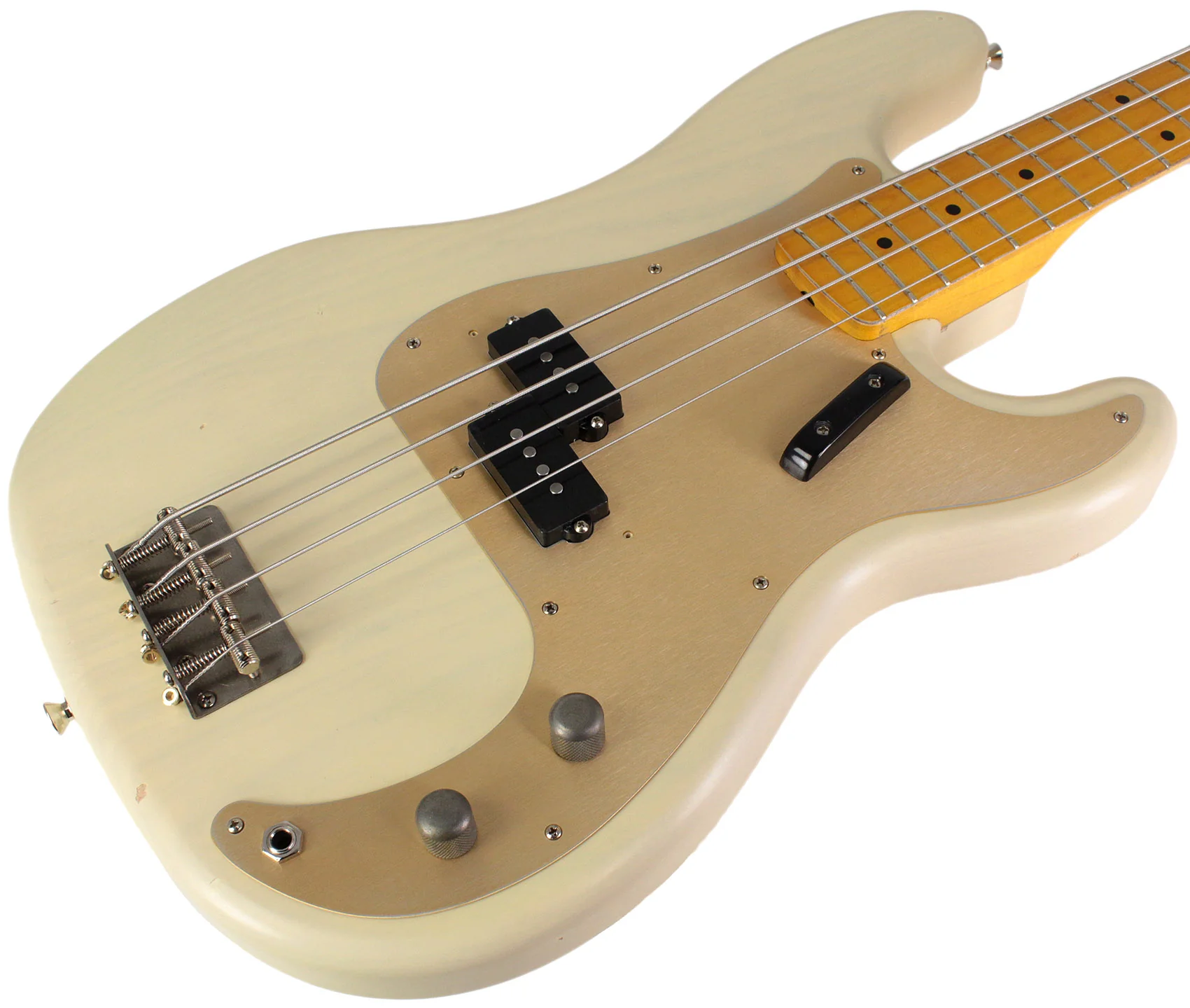 Nash PB57 Bass Guitar, Mary Kaye White, Light Aging - Image 2
