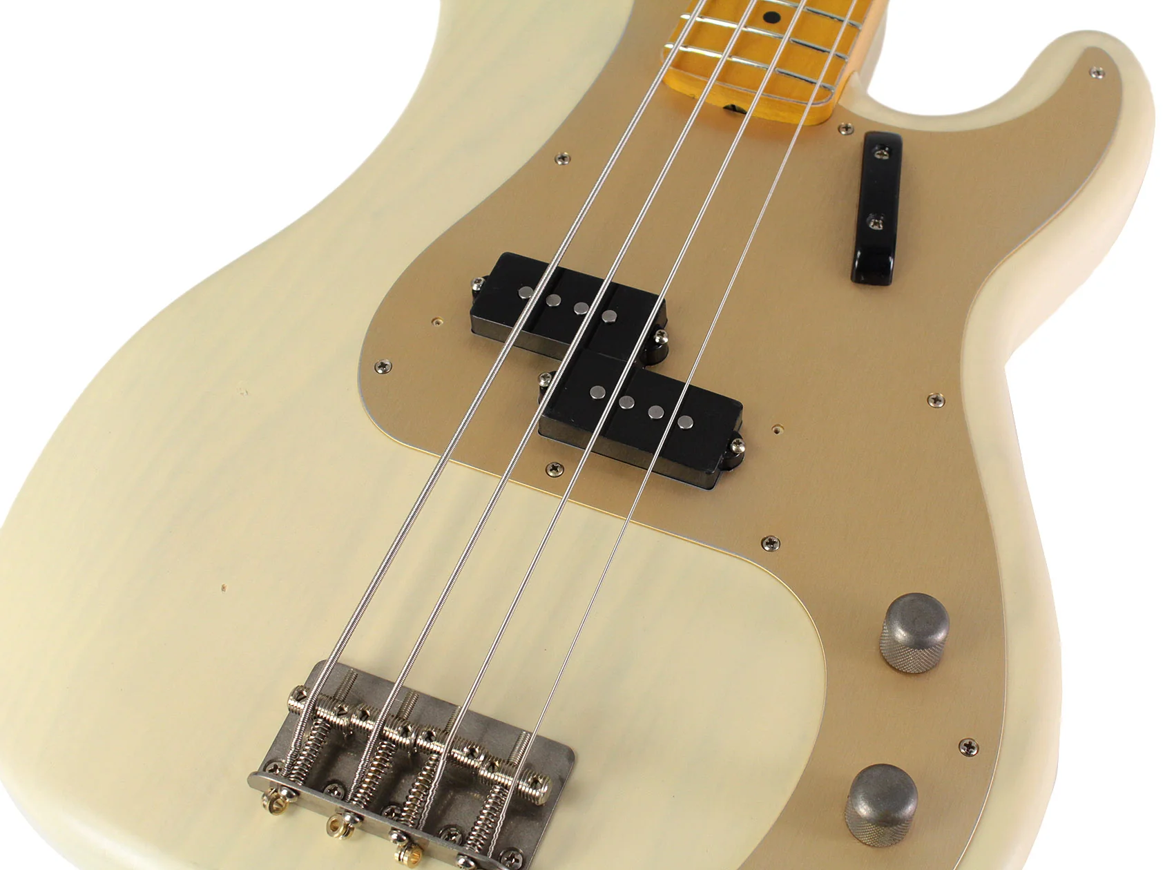 Nash PB57 Bass Guitar, Mary Kaye White, Light Aging - Image 3