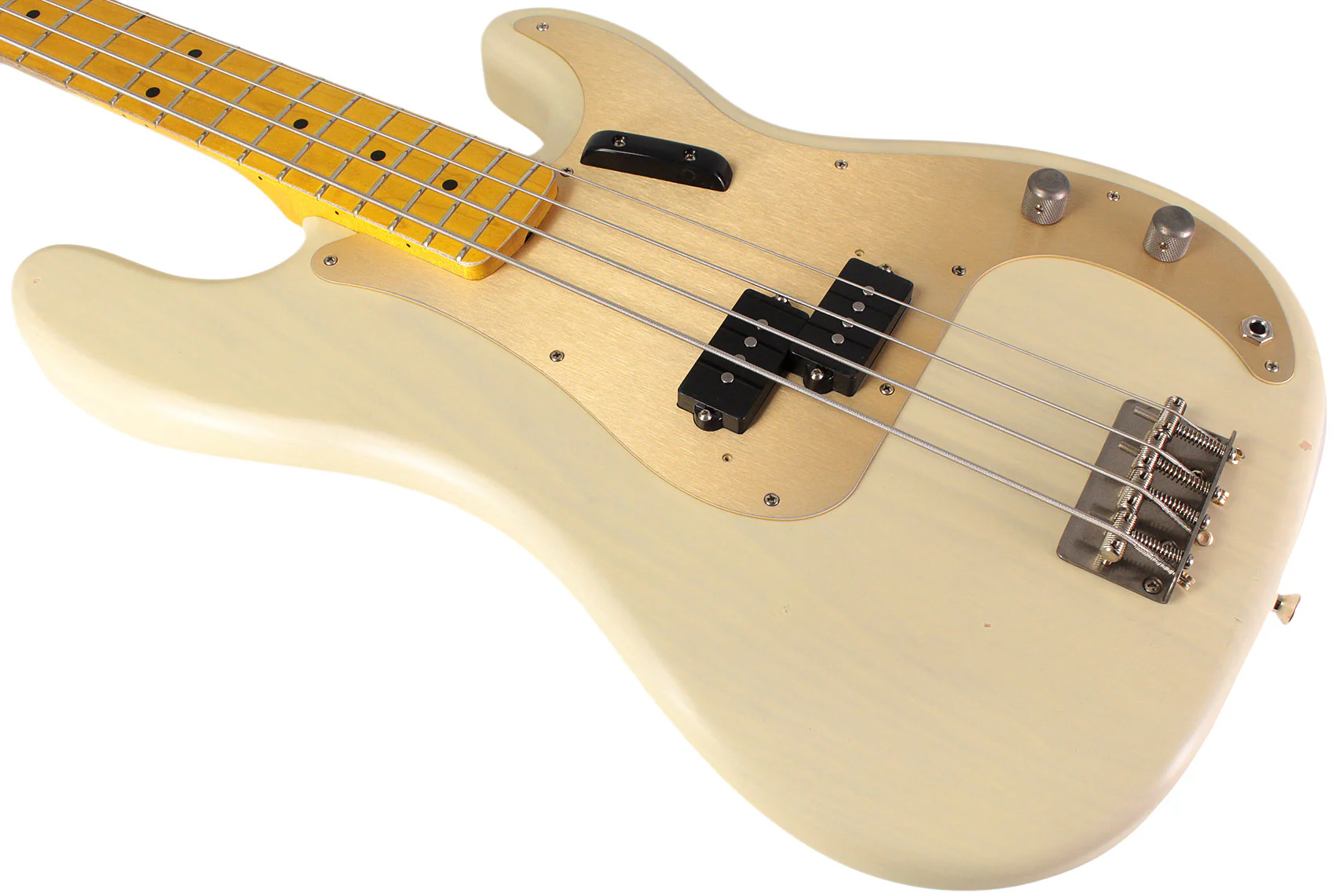 Nash PB57 Bass Guitar, Mary Kaye White, Light Aging - Image 4