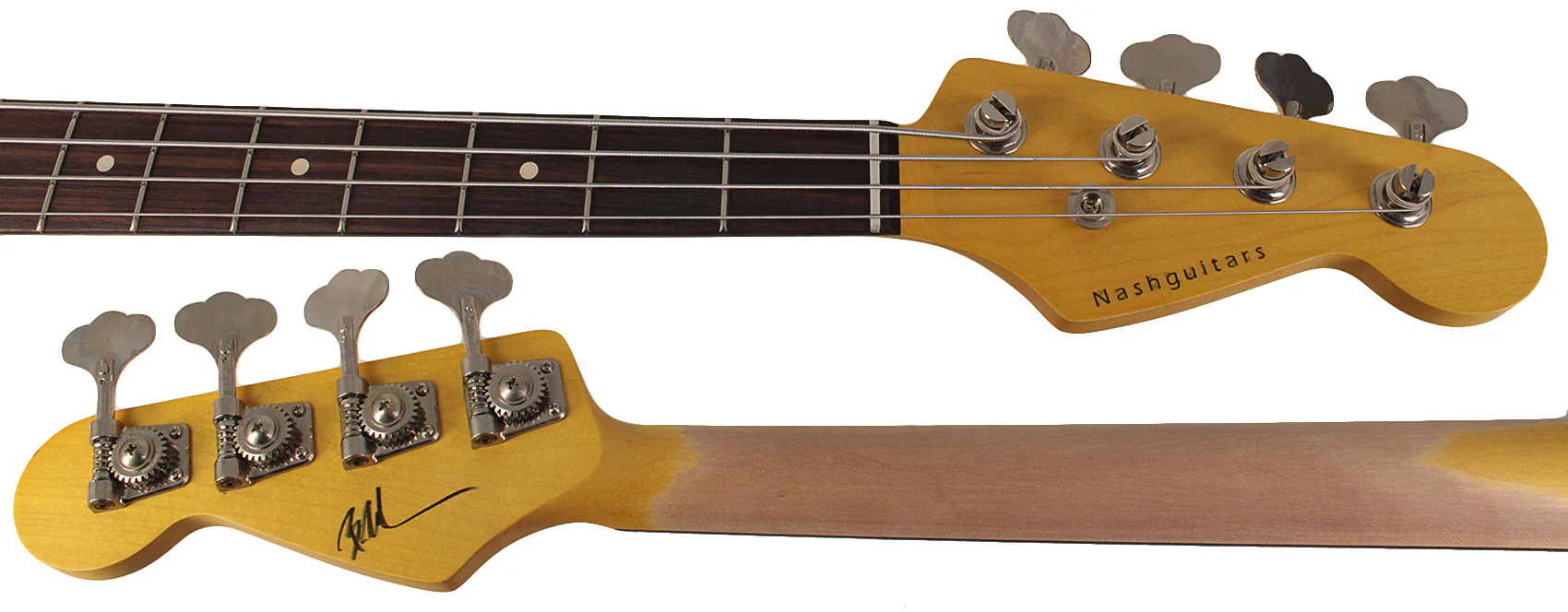 Nash PB63 Bass Guitar, 3-Tone Sunburst, Light Aging - Image 8