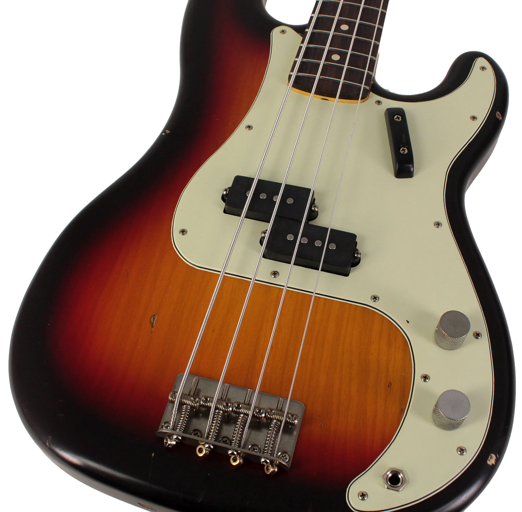 Nash PB63 Bass Guitar, 3-Tone Sunburst, Light Aging - Image 3