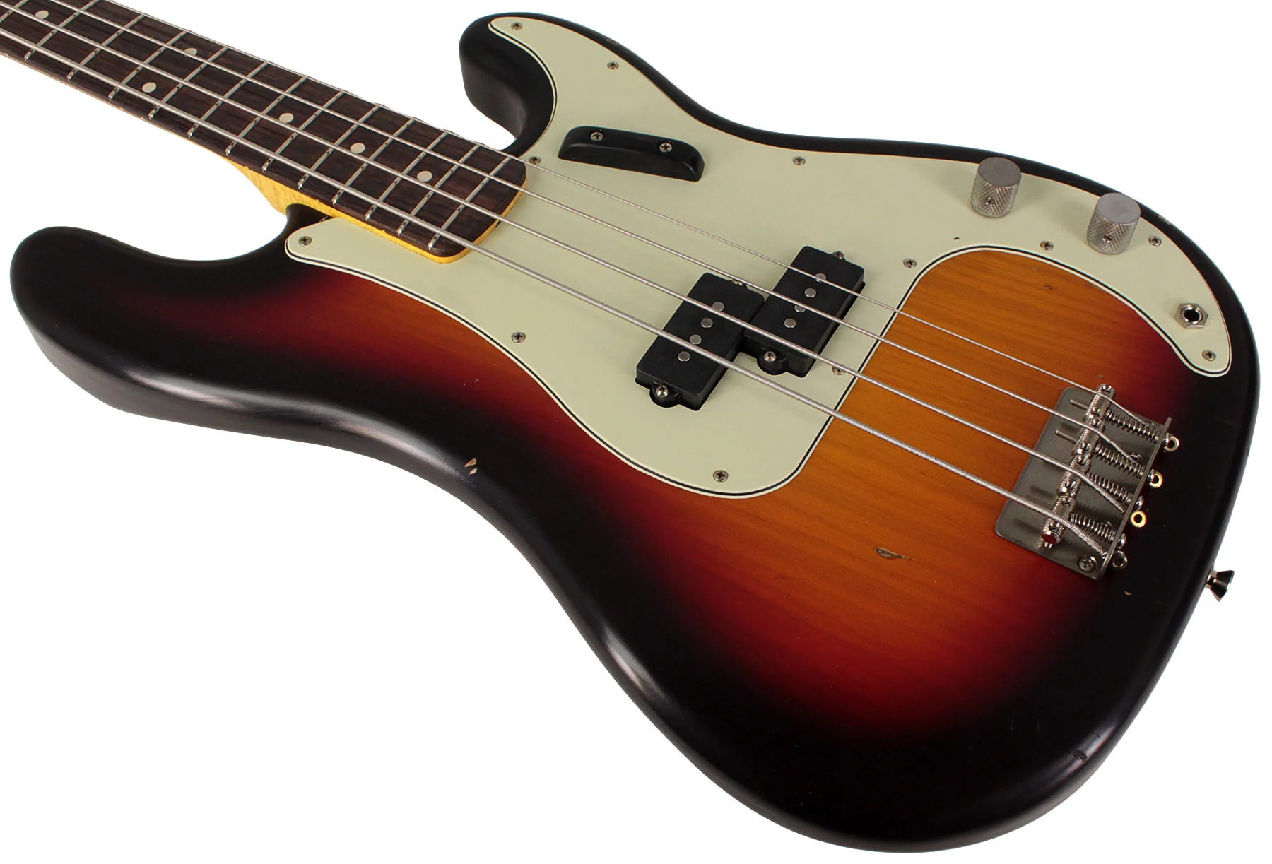 Nash PB63 Bass Guitar, 3-Tone Sunburst, Light Aging - Image 4