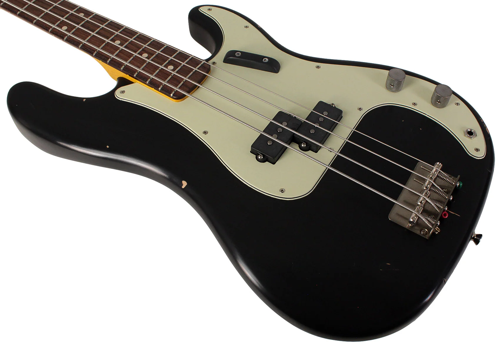Nash PB63 Bass Guitar, Black, Light Aging - Image 4
