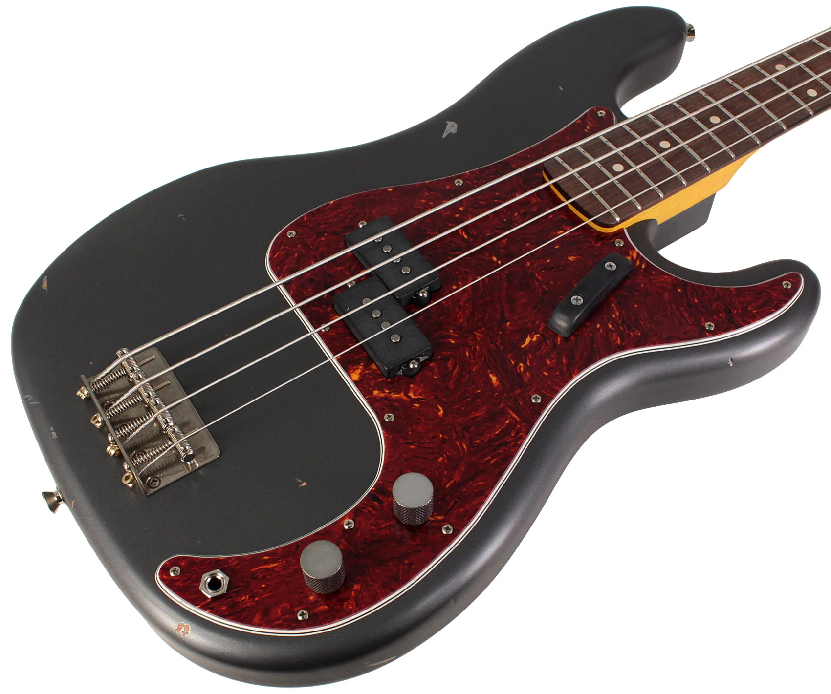 Nash PB63 Bass Guitar, Charcoal Frost, Light Aging - Image 2