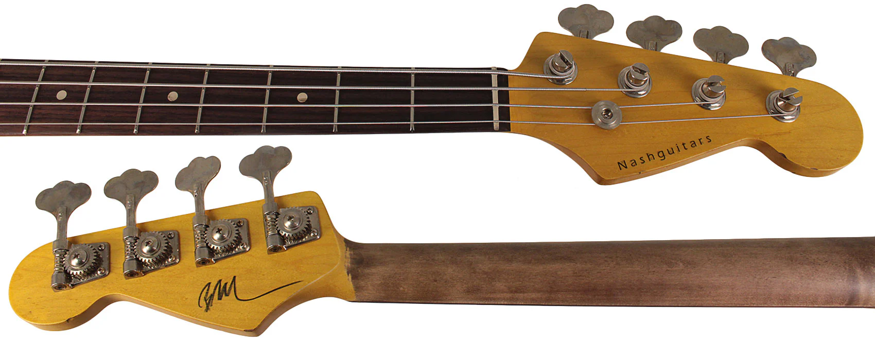 Nash PB63 Bass Guitar, Cream, Light Aging - Image 8