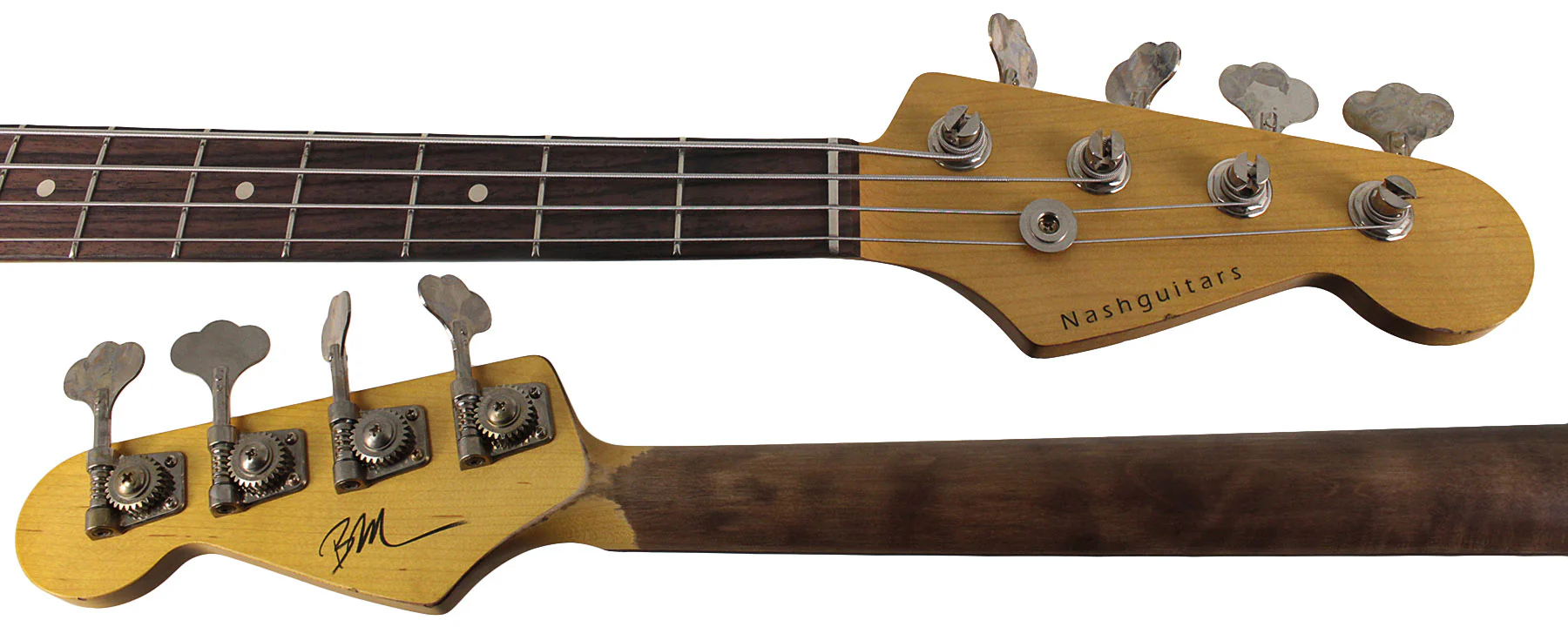 Nash PB63 Bass Guitar, Ocean Turquoise Metallic, Light Aging - Image 8