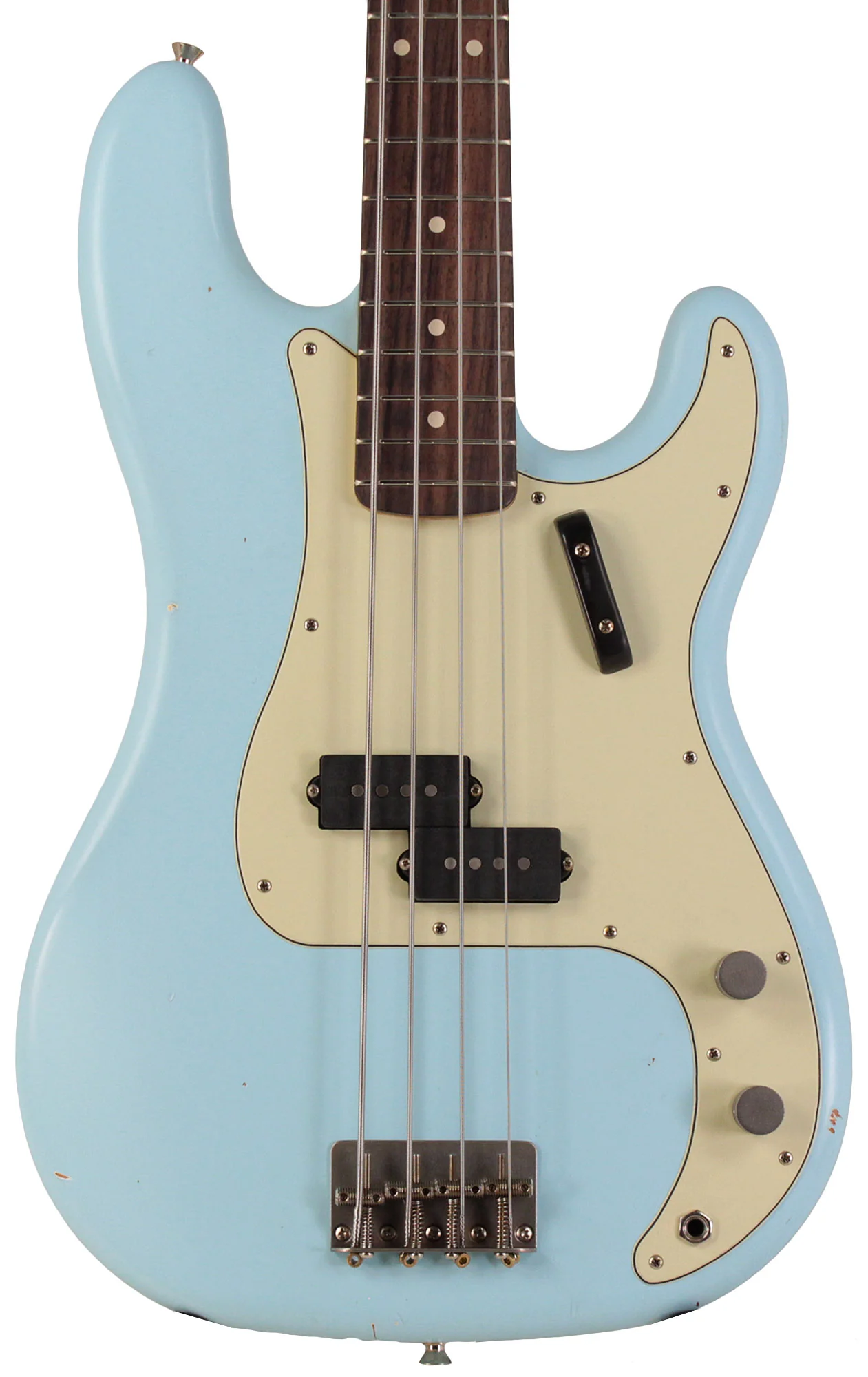 Nash PB63 Bass Guitar, Sonic Blue, Light Aging - Image 6