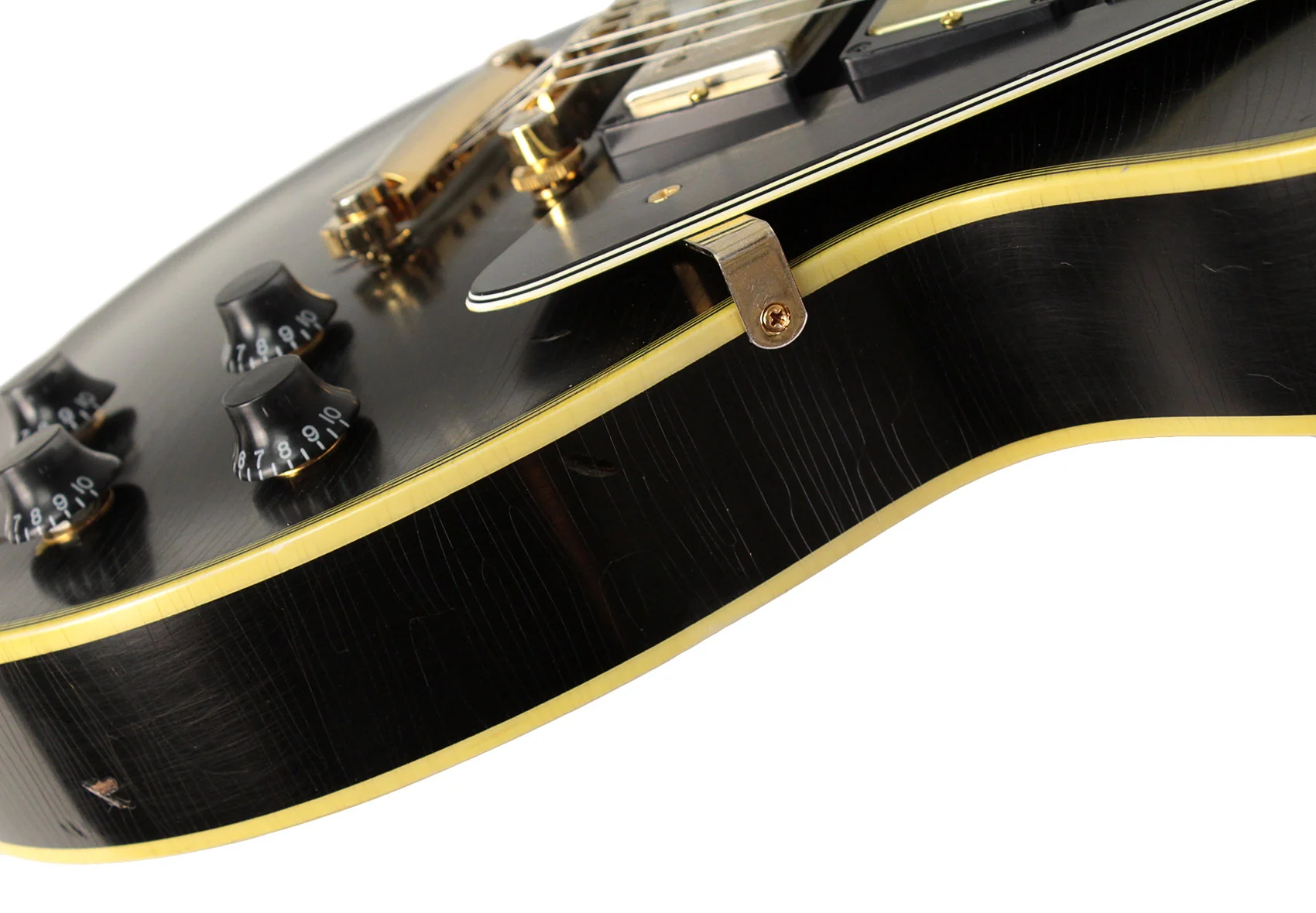 Nash Refinished Gibson Custom Shop Les Paul Custom Guitar, Black Beauty - Image 12