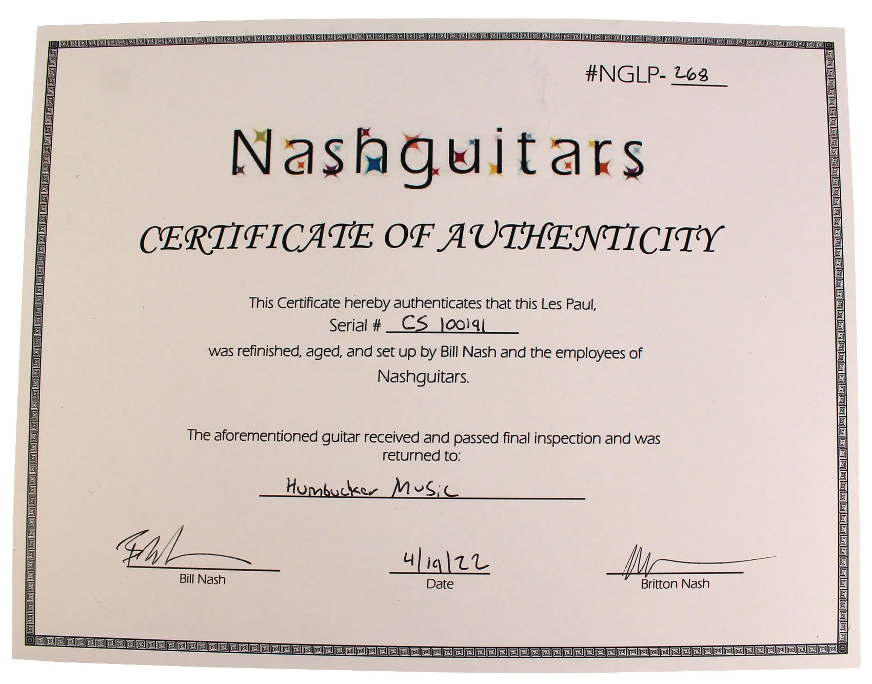 Nash Refinished Gibson Custom Shop Les Paul Custom Guitar, Black Beauty - Image 15