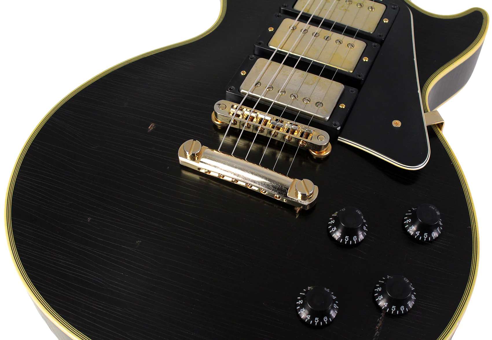 Nash Refinished Gibson Custom Shop Les Paul Custom Guitar, Black Beauty - Image 3