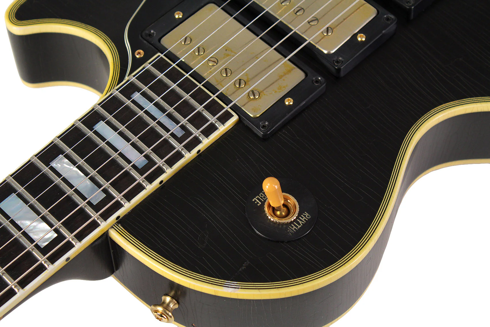Nash Refinished Gibson Custom Shop Les Paul Custom Guitar, Black Beauty - Image 4