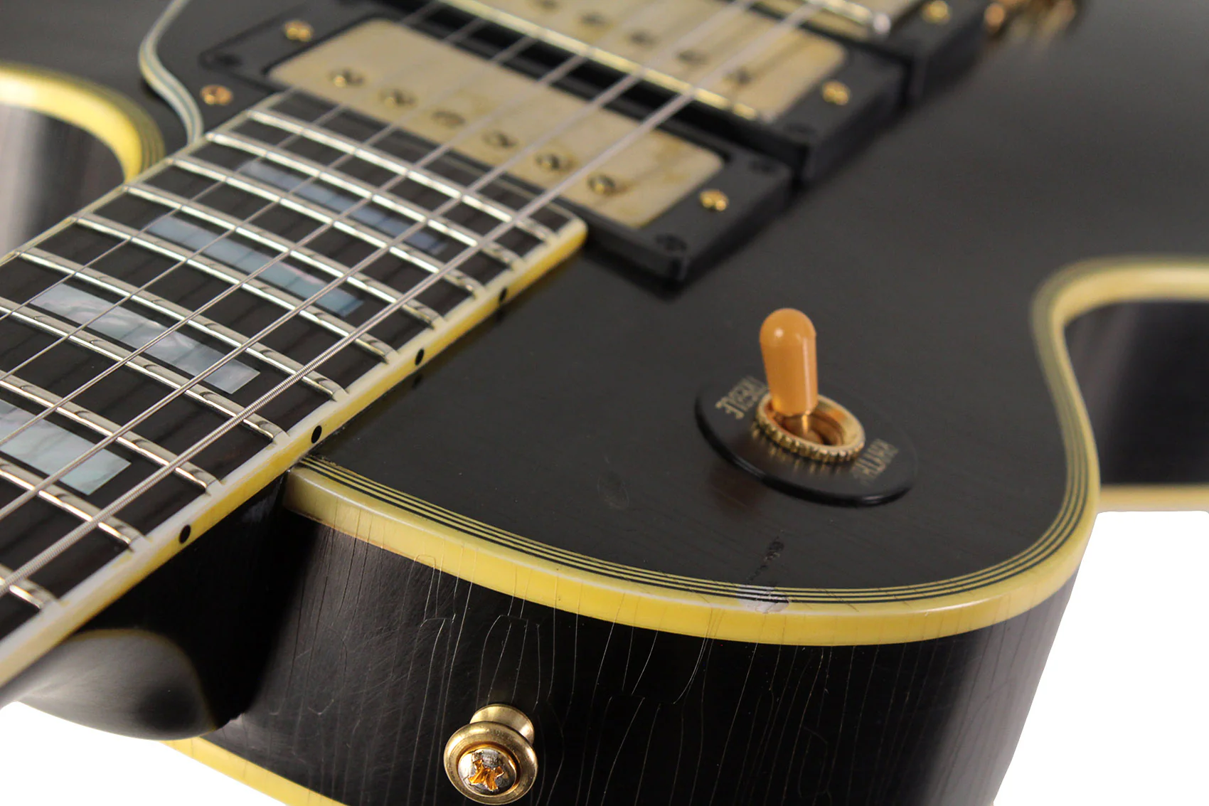 Nash Refinished Gibson Custom Shop Les Paul Custom Guitar, Black Beauty - Image 5