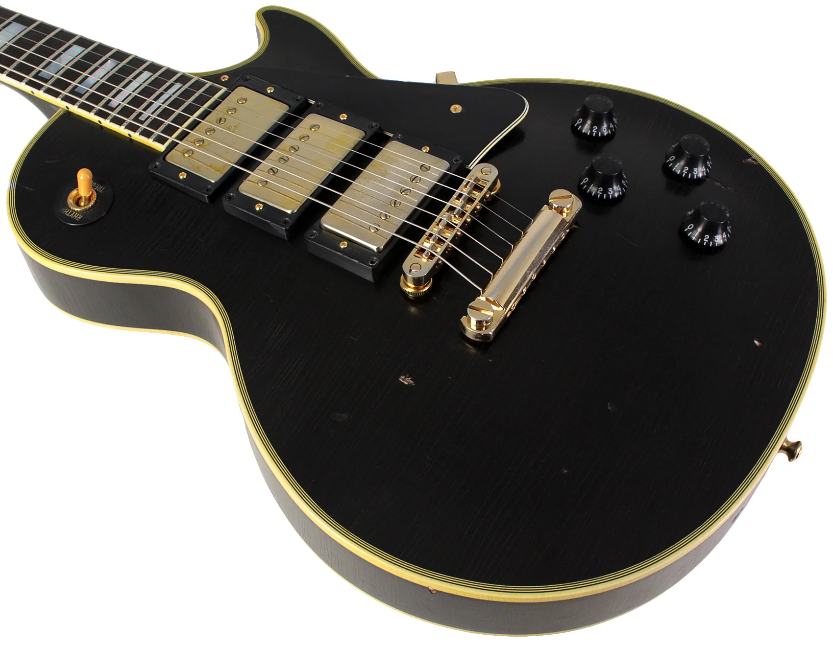 Nash Refinished Gibson Custom Shop Les Paul Custom Guitar, Black Beauty - Image 6