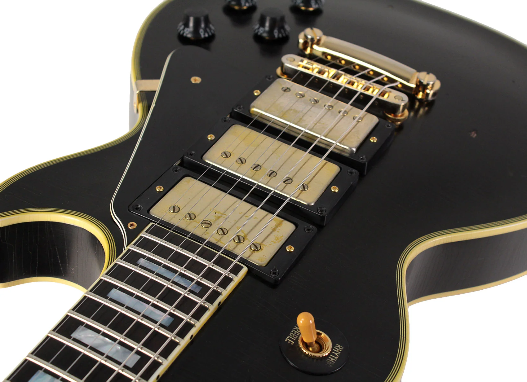 Nash Refinished Gibson Custom Shop Les Paul Custom Guitar, Black Beauty - Image 9