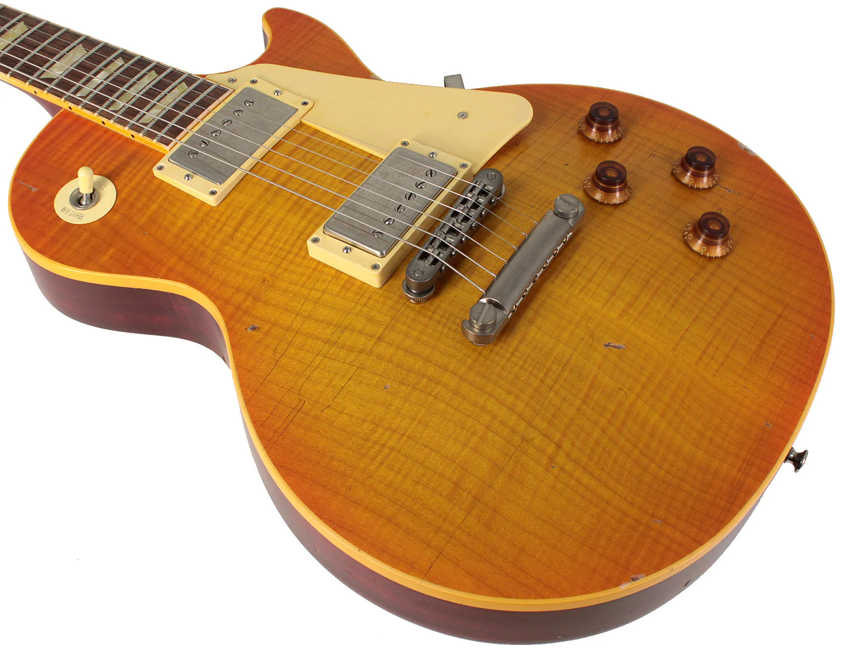 Nash Refinished Gibson Les Paul Guitar, Honeyburst - Image 4