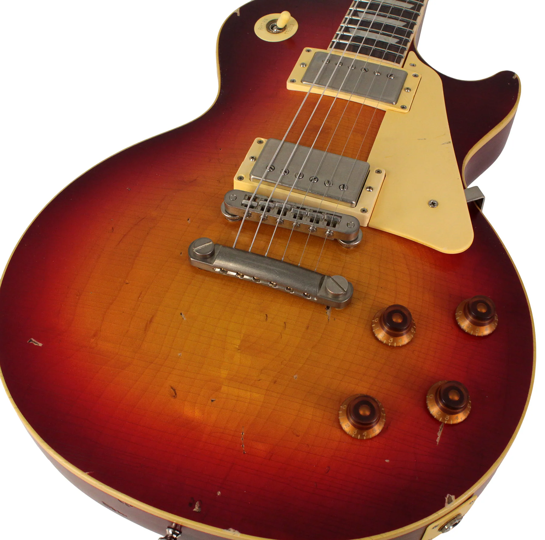 Nash Refinished Gibson Les Paul Guitar, Cherry Sunburst - Image 3