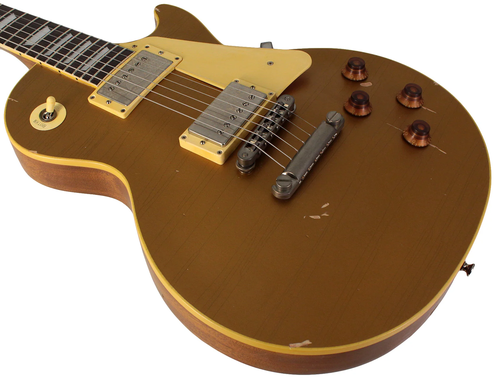 Nash Refinished Gibson Les Paul Guitar, Gold Top - Image 4