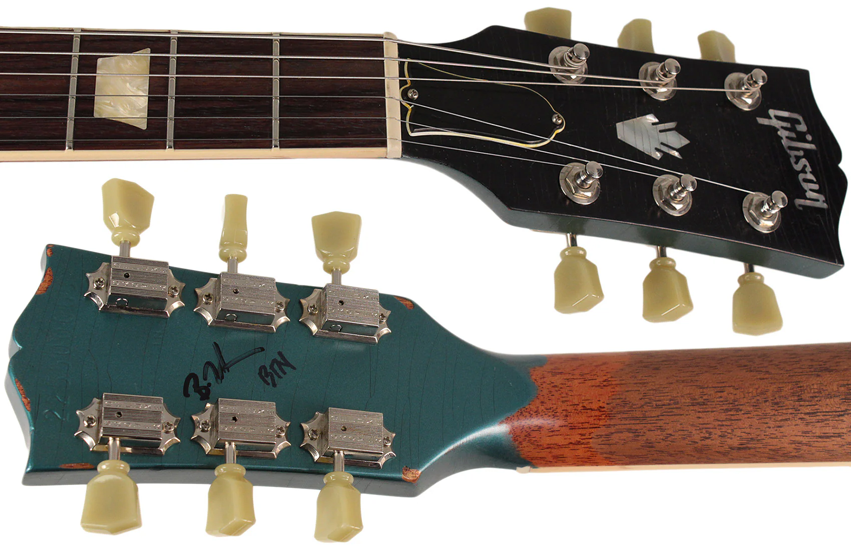 Nash Refinished Gibson SG Guitar - Ocean Turquoise - Image 11