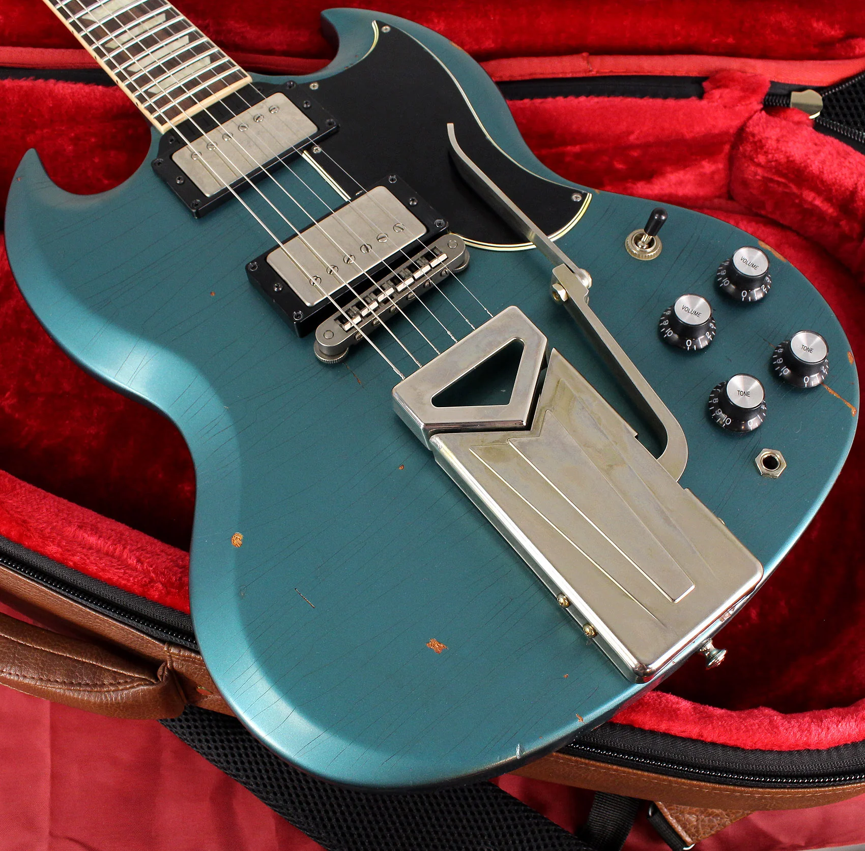 Nash Refinished Gibson SG Guitar - Ocean Turquoise - Image 12