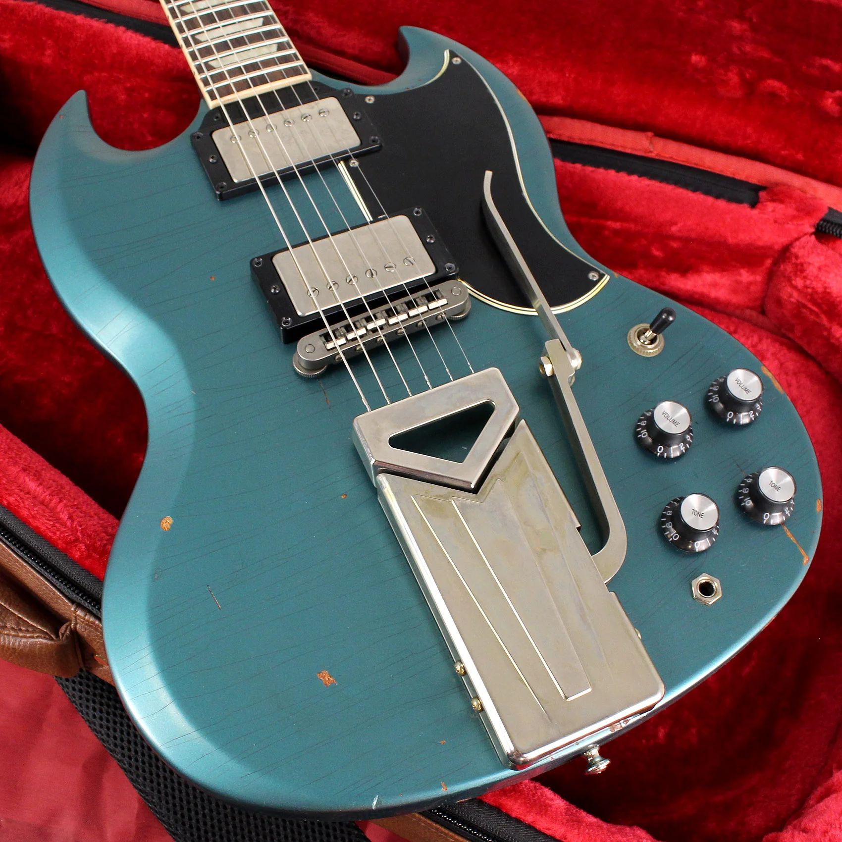 Nash Refinished Gibson SG Guitar - Ocean Turquoise - Image 15