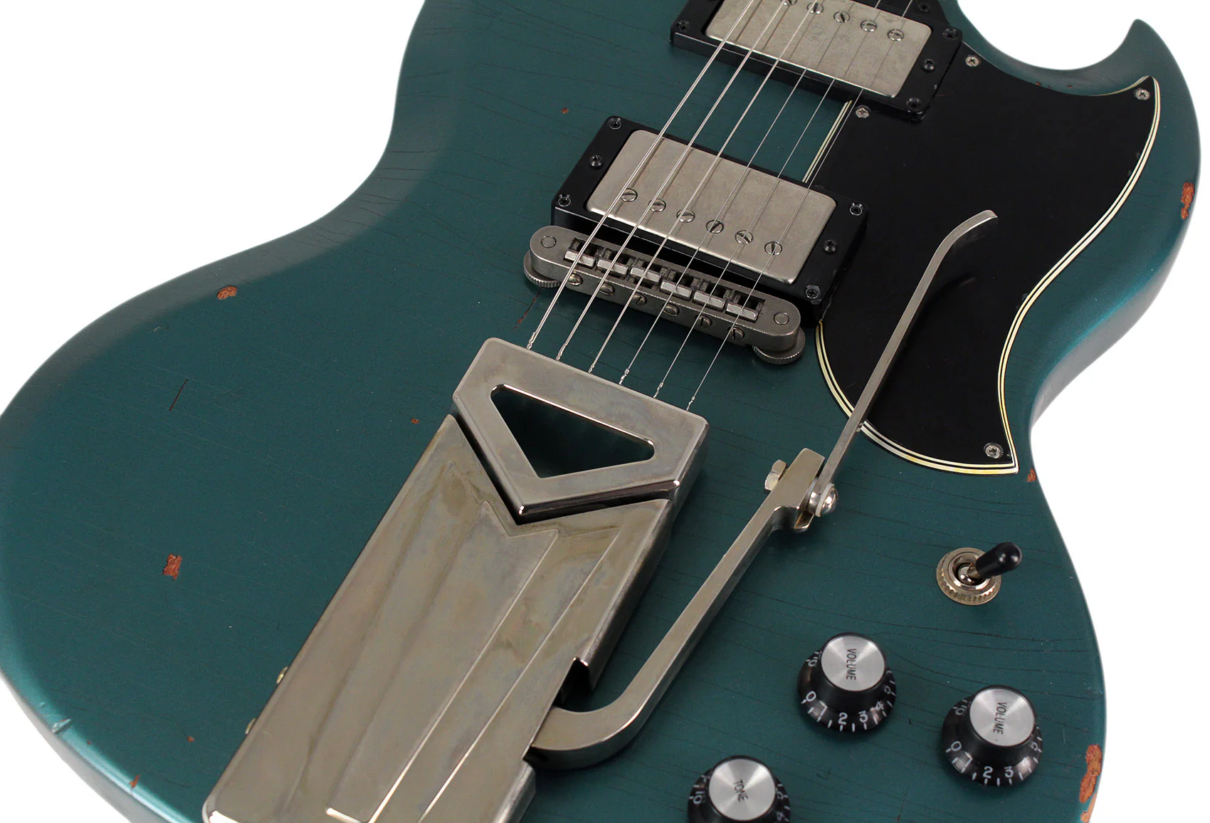 Nash Refinished Gibson SG Guitar - Ocean Turquoise - Image 3