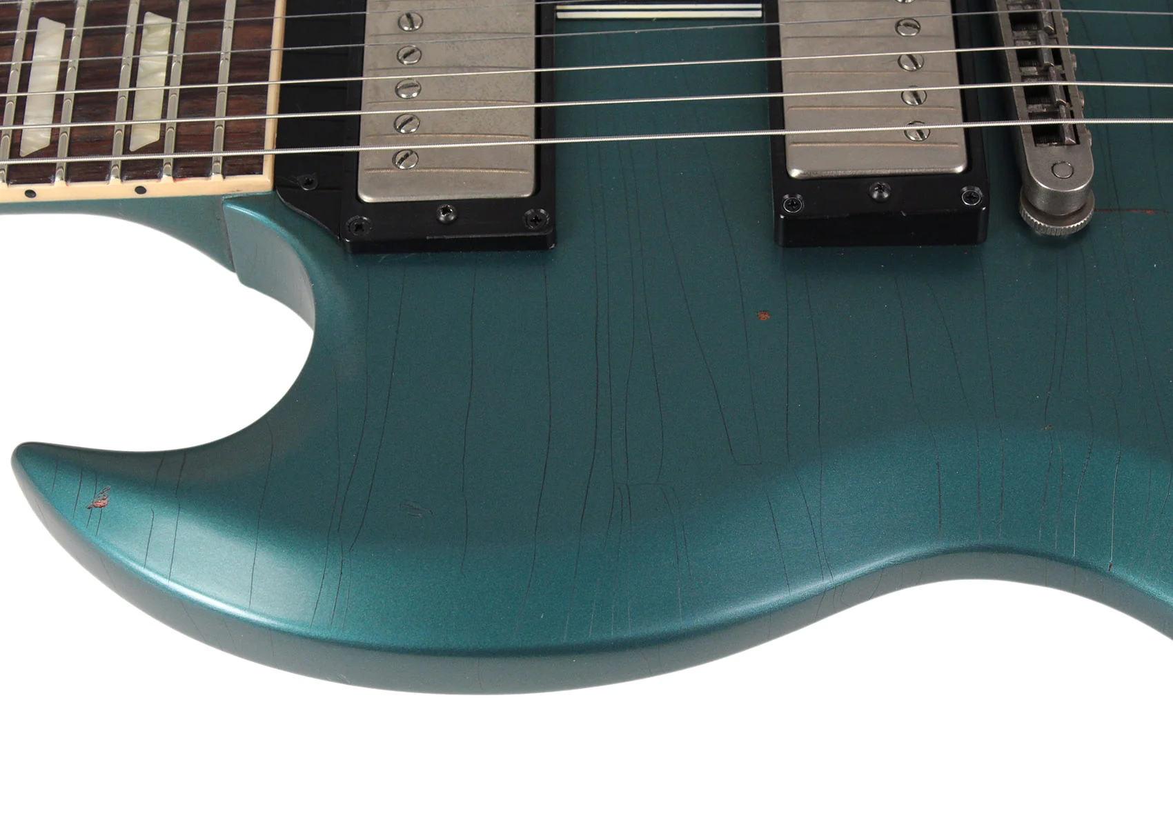 Nash Refinished Gibson SG Guitar - Ocean Turquoise - Image 4