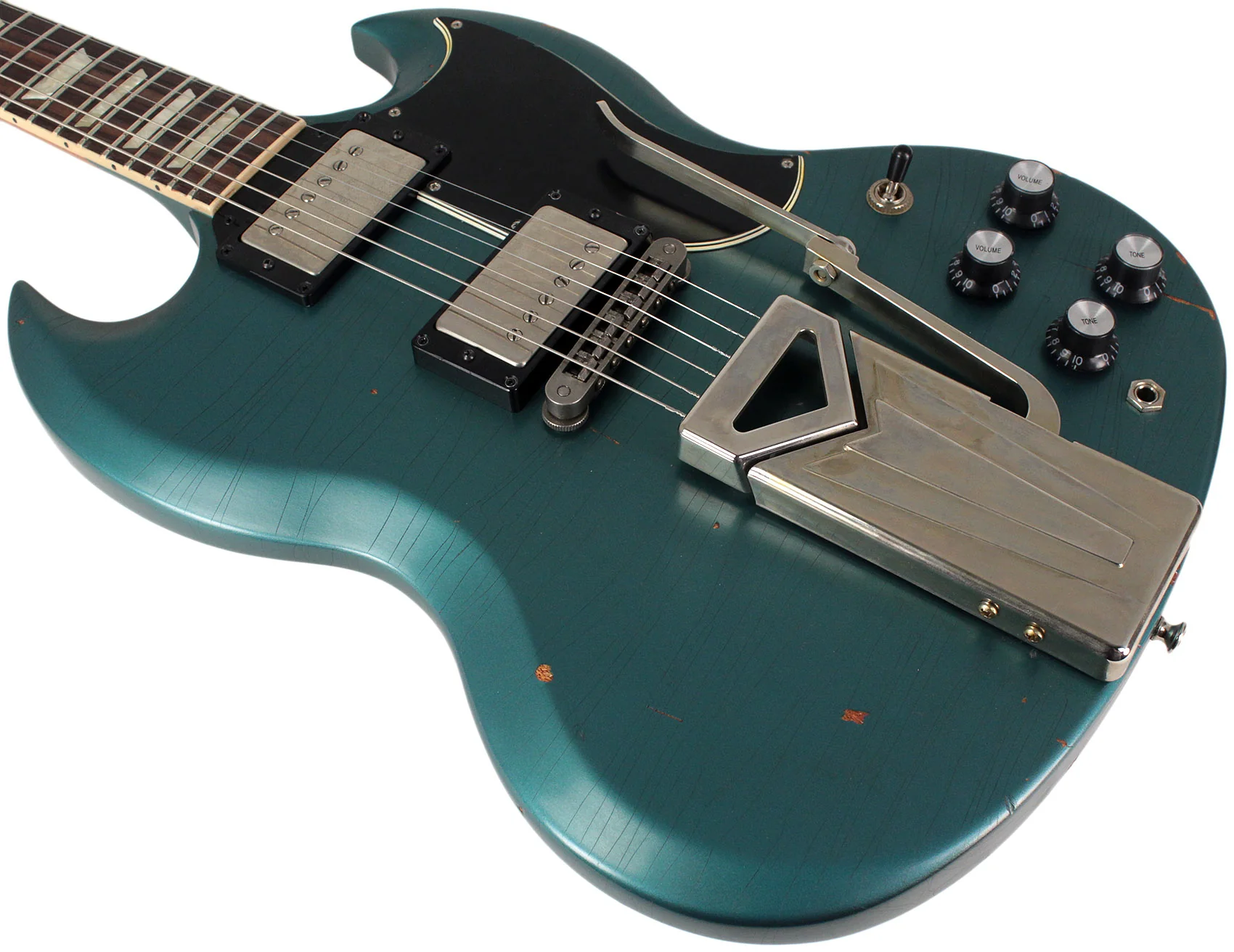 Nash Refinished Gibson SG Guitar - Ocean Turquoise - Image 5