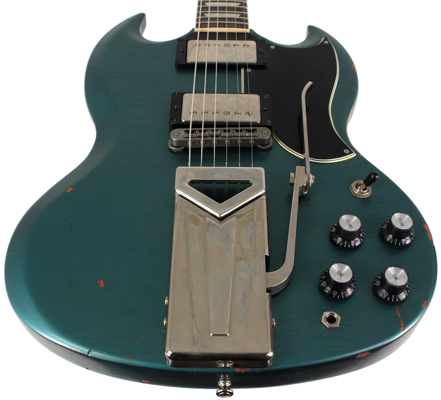 Nash Refinished Gibson SG Guitar - Ocean Turquoise - Image 6