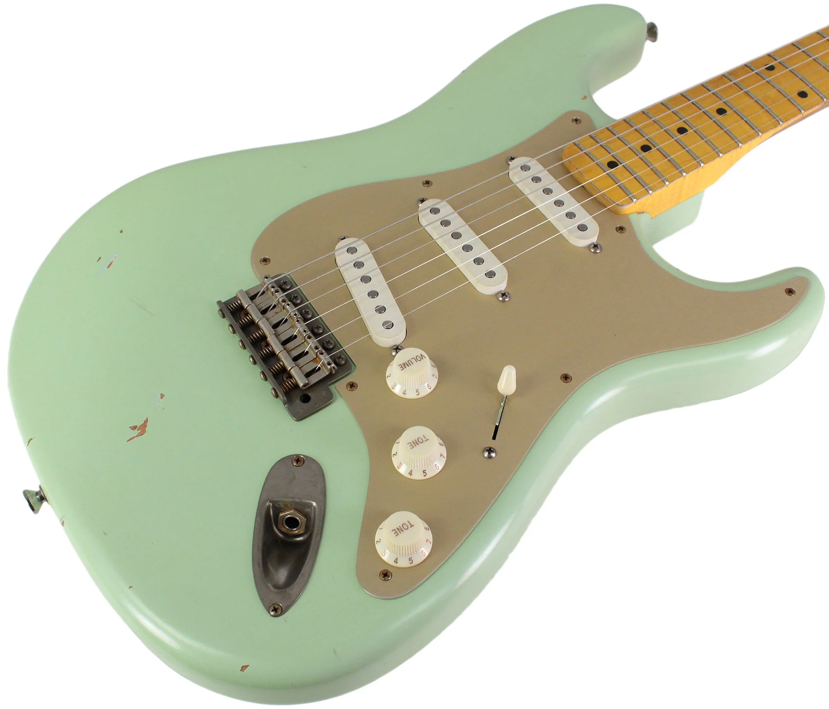 Nash S57 Guitar, Surf Green, Gold Pickguard - Image 2