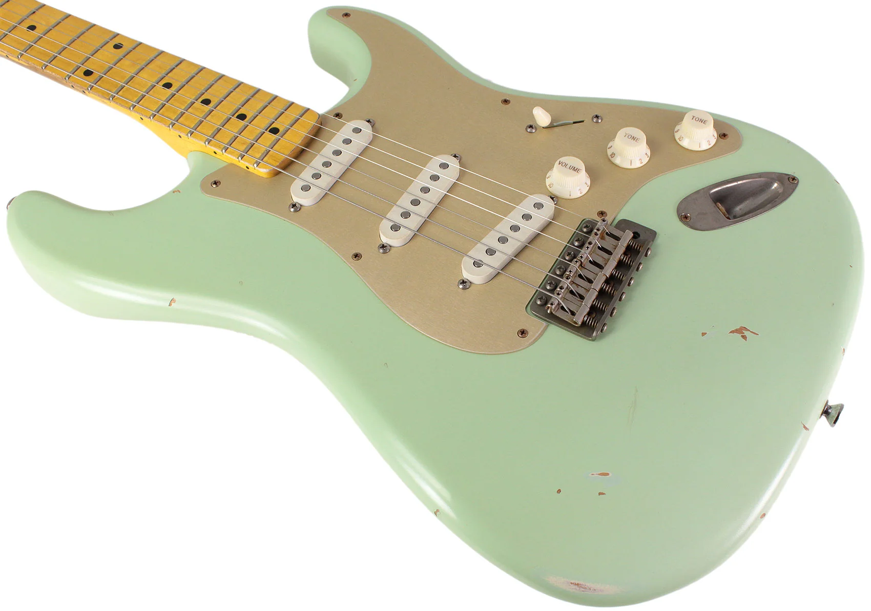Nash S57 Guitar, Surf Green, Gold Pickguard - Image 4
