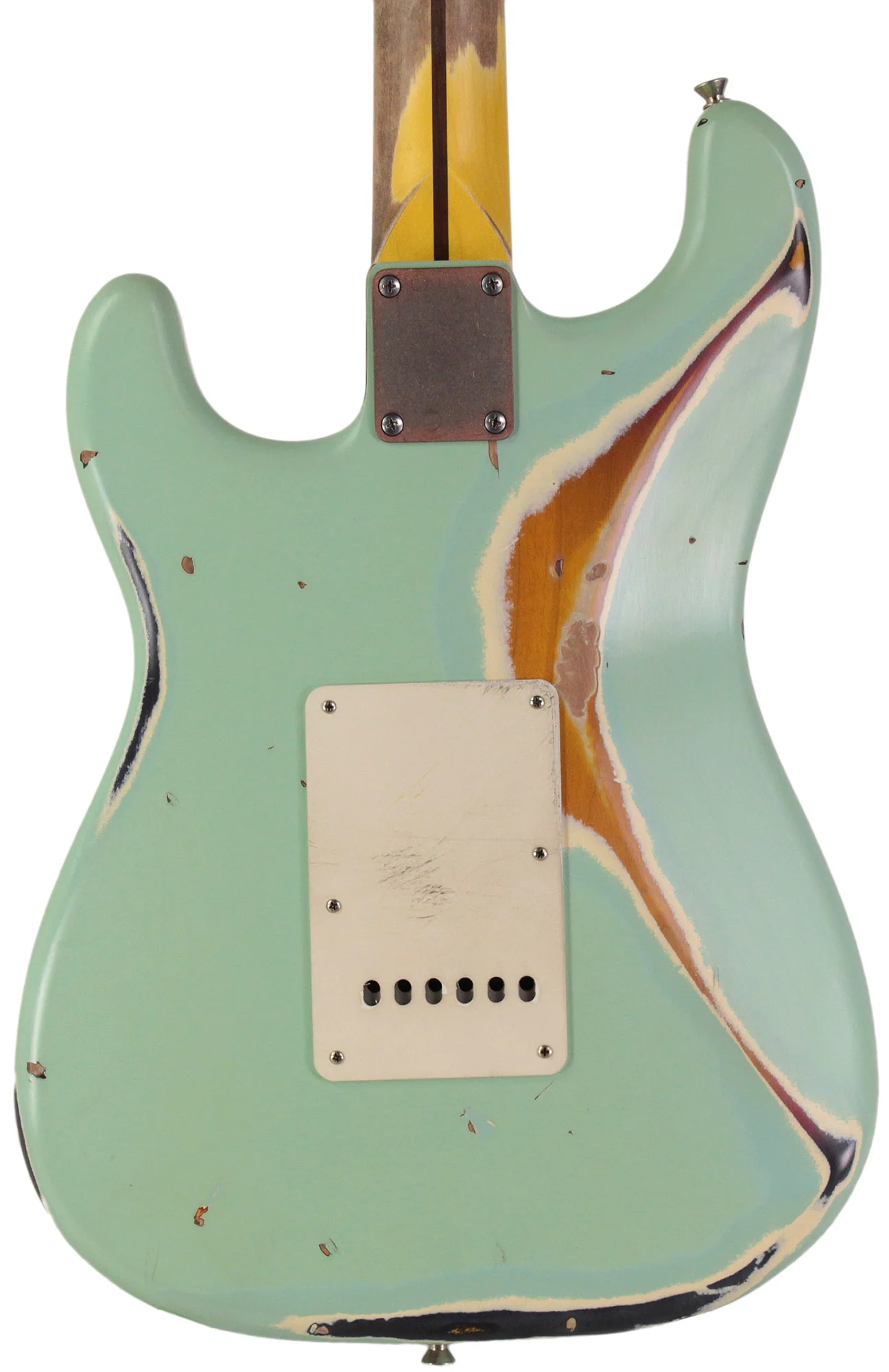 Nash S57 Guitar, Surf Green over 3 Tone Sunburst - Image 5