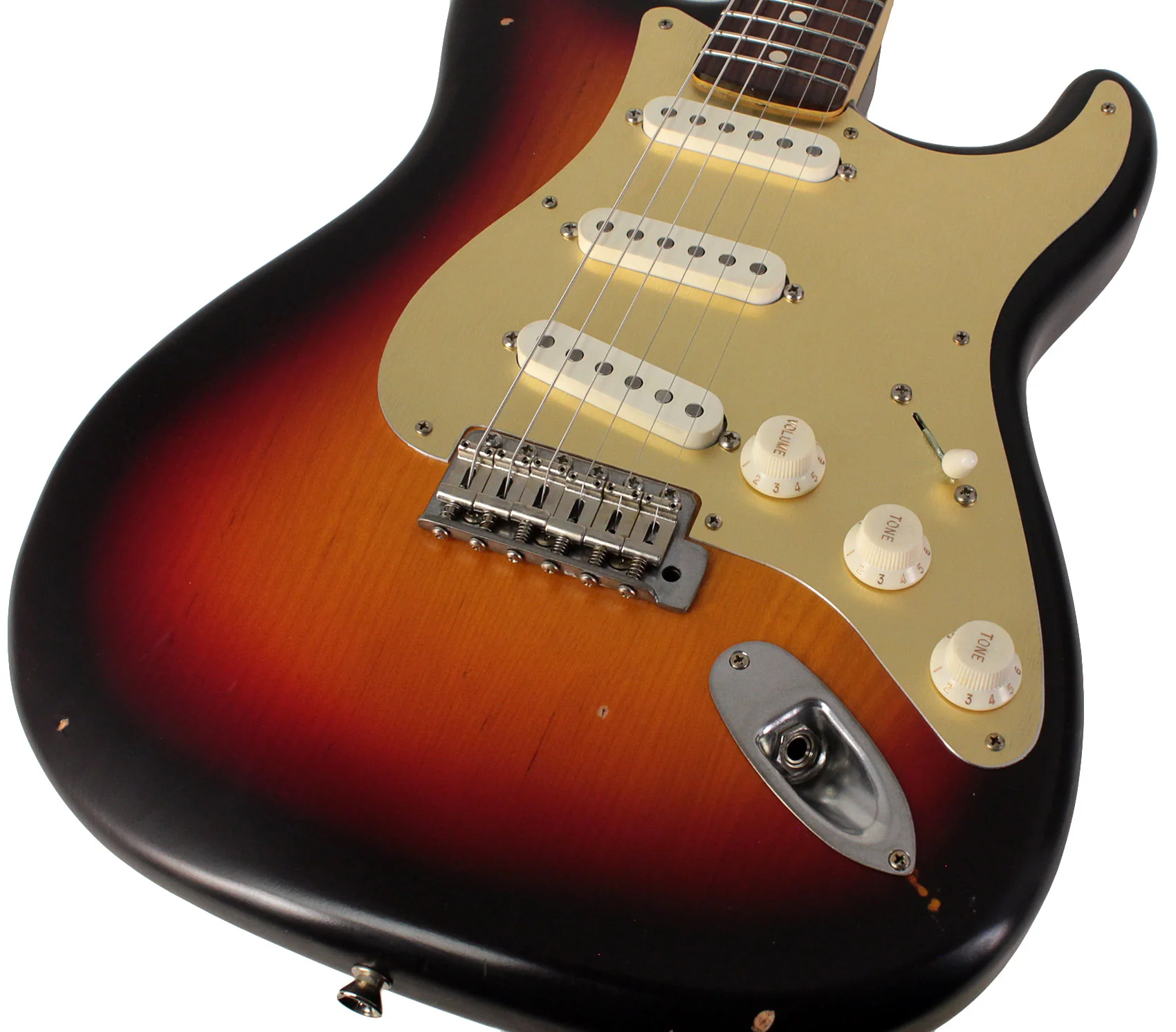 Nash S63 Guitar, 3-Tone Sunburst, Gold PG, Light Aging - Image 3