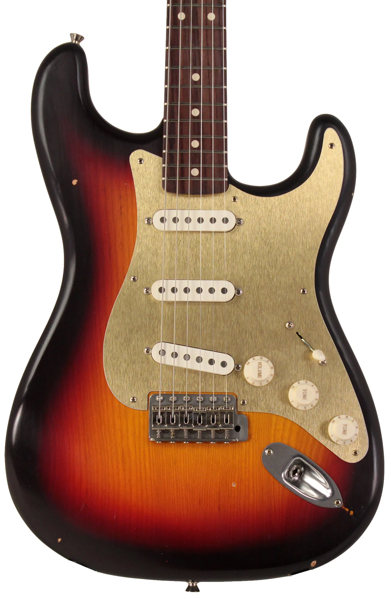 Nash S63 Guitar, 3-Tone Sunburst, Gold PG, Light Aging - Image 5